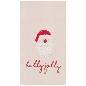 Christmas Holly Jolly Santa Claus Kitchen Towel