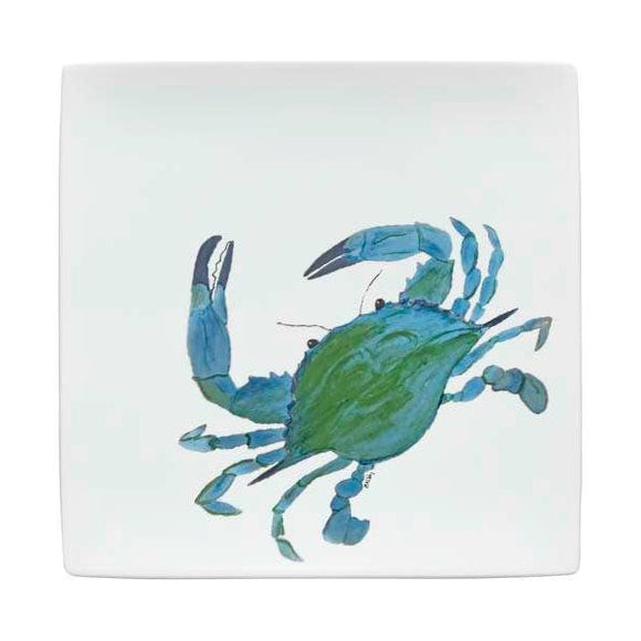 B McVan Designs Ceramic Crab Square Platter