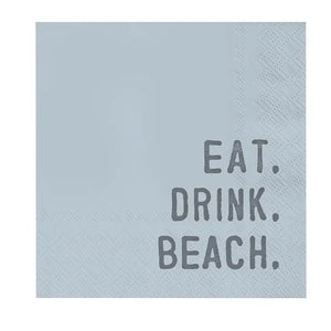 5x5" Eat Drink Beach Paper Napkins