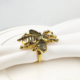 English Garden Bumblebee Gold Napkin Ring Set of 6