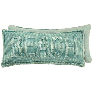 Textured Teal Beach Pillow