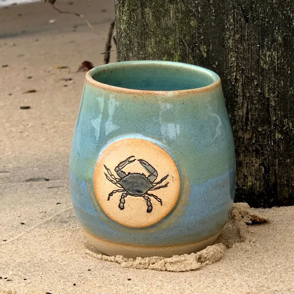 Maryland Blue Crab Stemless Stoneware Wine Cup