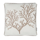Galapagos Embroidered Coral Pillow