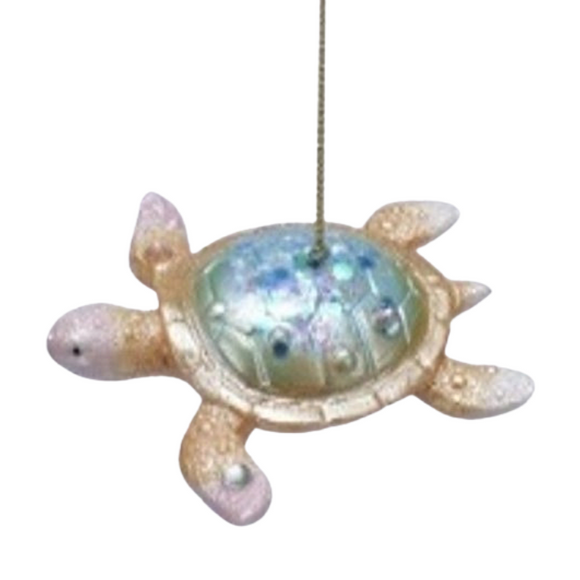 Shiny Resin Sea Turtle Ornament