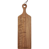 Carved Wildflowers Acacia Wood Cutting Board