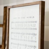 Joy to the World Hymn Wooden Sign 17" x 13"