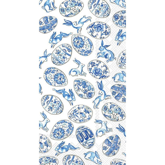 Blue And White Easter Egg Paper Guest Towels