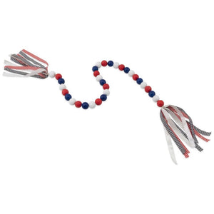 Red, White, and Blue Tassel Farmhouse Beads