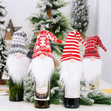Knitted Christmas Gnomes Wine Bottle Topper